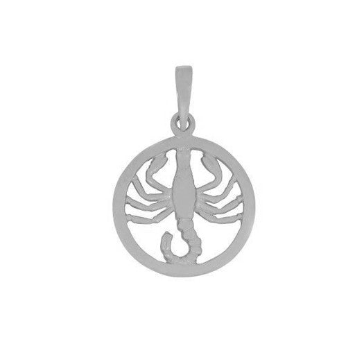 Stilrent Nordahl Andersen stjernetegn vedhæng i 925 sterlingsølv med Skorpion motiv, 12 eller 15 mm.